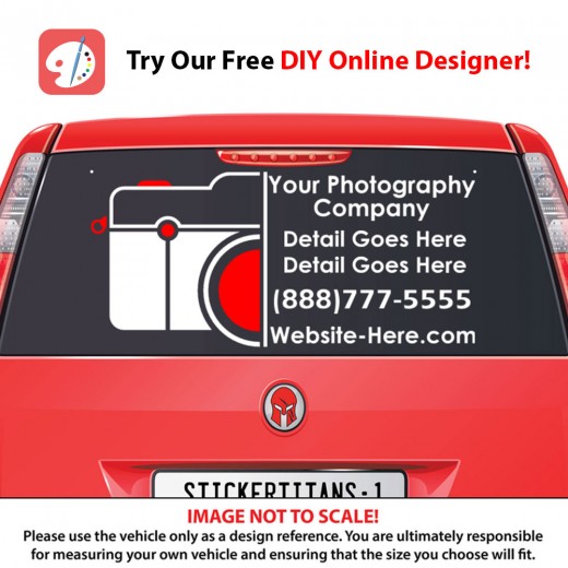 Rear Glass  Decal - Photography Business 4